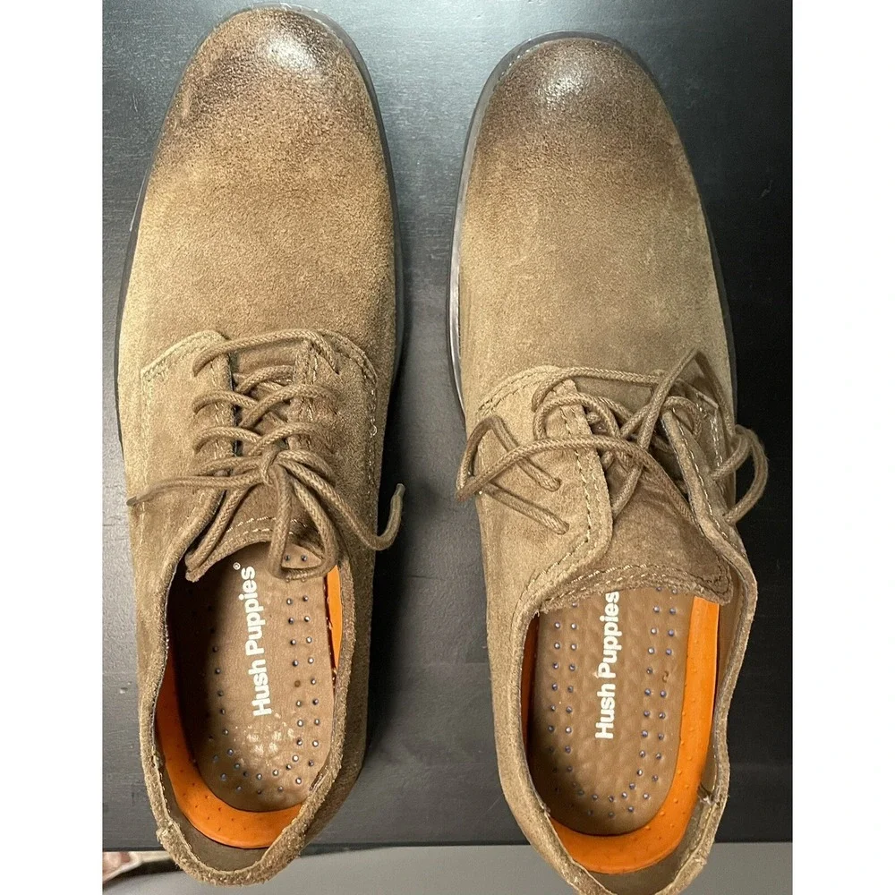 hush puppies oxford shoes M 8.5 Distressed‎ Brown New